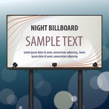 Night Billboard - vector gratuit #210215
